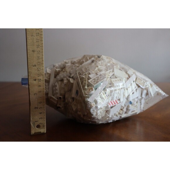 2 lbs. Pounds 9oz Mixed Lot Lego Bulk White Bricks Pieces Plates Blocks READ - Picture 12 of 12